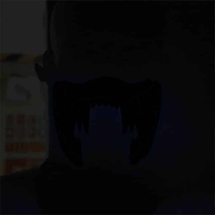 FG-MA-02 Halloween-Maske Sprachsteuerung LED Kaltlicht Terror Cosplay Maske – Bild 8