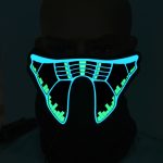 FG-MA-013 Halloween-Maske Sprachsteuerung LED Kaltlicht Terror Cosplay Maske – Bild 9