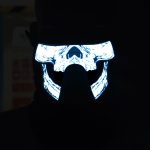 FG-MA-023 Halloween-Maske Sprachsteuerung LED Kaltlicht Terror Cosplay Maske