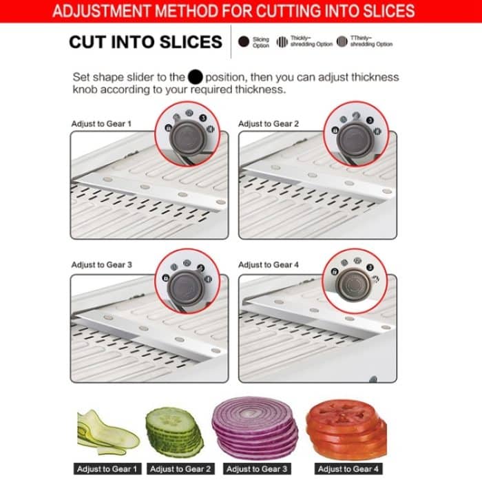 CZ-01 Multifunktionale Haushalts-Edelstahl-Handgemüseschneidemaschine Karotten-Kartoffelreibe, CZ-01 – Bild 15