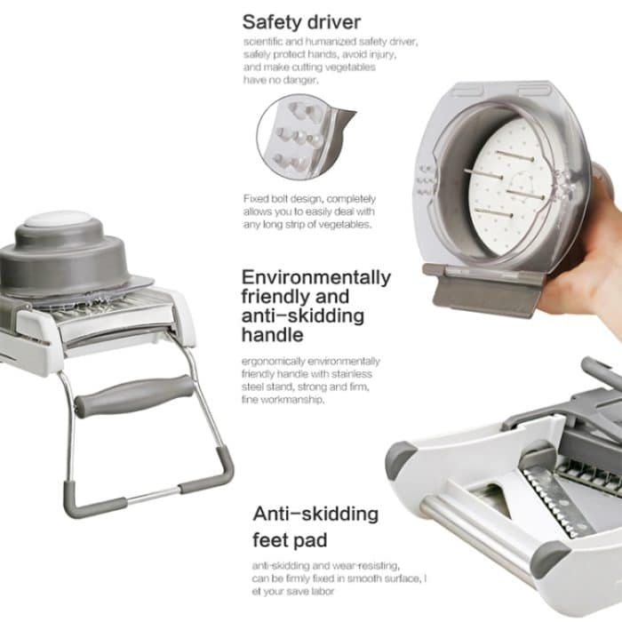CZ-01 Multifunktionale Haushalts-Edelstahl-Handgemüseschneidemaschine Karotten-Kartoffelreibe, CZ-01 – Bild 4
