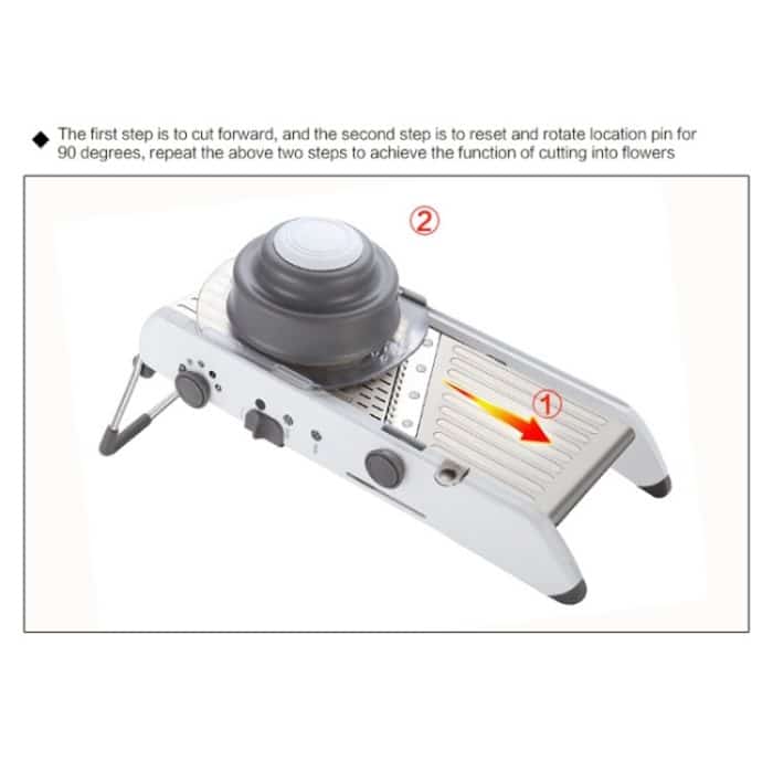 CZ-01 Multifunktionale Haushalts-Edelstahl-Handgemüseschneidemaschine Karotten-Kartoffelreibe, CZ-01 – Bild 8