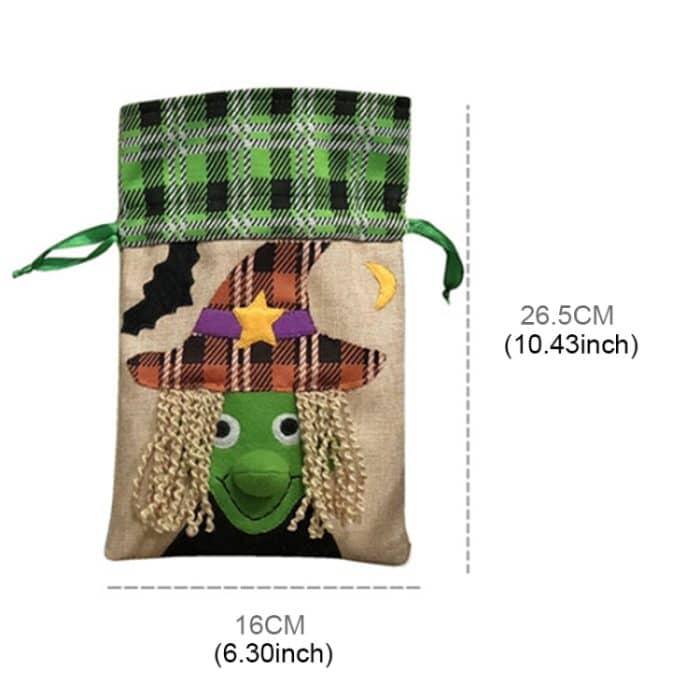 Halloween-Dekorationen, kreative Cartoon-Süßigkeiten-Geschenke, Kinder-Einkaufstasche mit Kordelzug, Pumpkin Pattern, Black Cat Pattern, Ghost Pattern – Bild 3