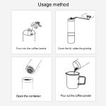 Tragbare konische Gratmühle Manuelle Edelstahl-Handkurbel-Kaffeebohnenmühle, Kapazität: 40 g – Bild 11