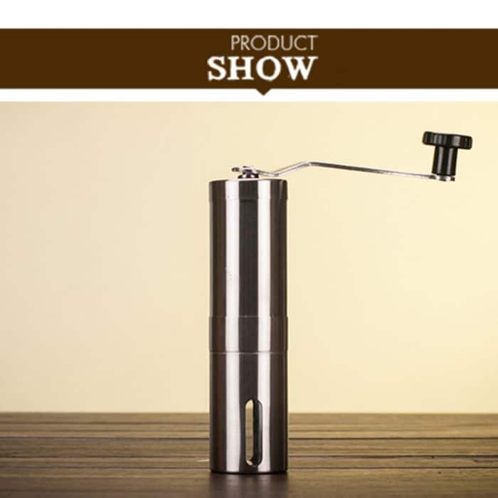 Tragbare konische Gratmühle Manuelle Edelstahl-Handkurbel-Kaffeebohnenmühle, Kapazität: 40 g – Bild 12