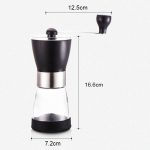 Tragbare konische Gratmühle Manuelle Gewürzkräuter-Handschleifmaschine Kaffeemühle, Kapazität: 20g – Bild 4