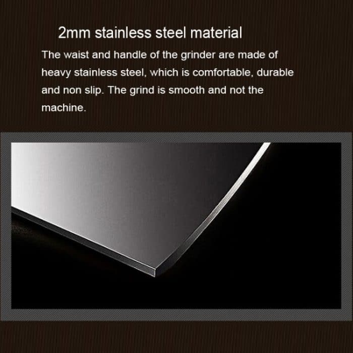 Tragbare konische Gratmühle Manuelle Gewürzkräuter-Handschleifmaschine Kaffeemühle, Kapazität: 20g – Bild 6