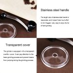 Tragbare konische Gratmühle Manuelle Gewürzkräuter-Handschleifmaschine Kaffeemühle, Kapazität: 20g – Bild 8