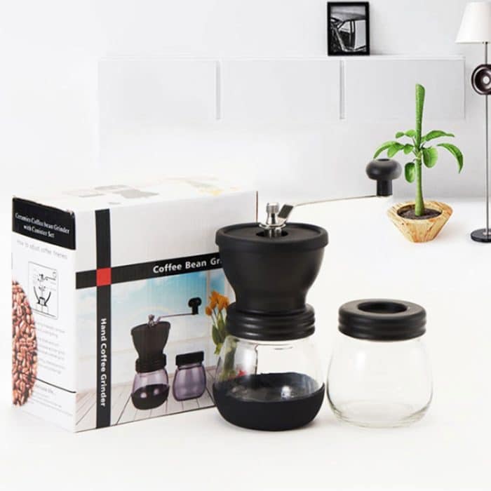 Tragbare konische Grat-Mühle-Hand-Gewürzkräuter-Handschleifmaschine Kaffeebohnenschleifer mit Dichtungs-Topf – Bild 5