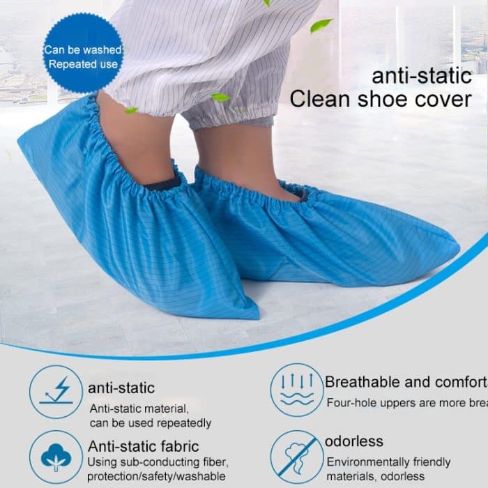 2 Sätze Antistatische gestreifte Schuhabdeckung, Größe: Freie Größe – Bild 5