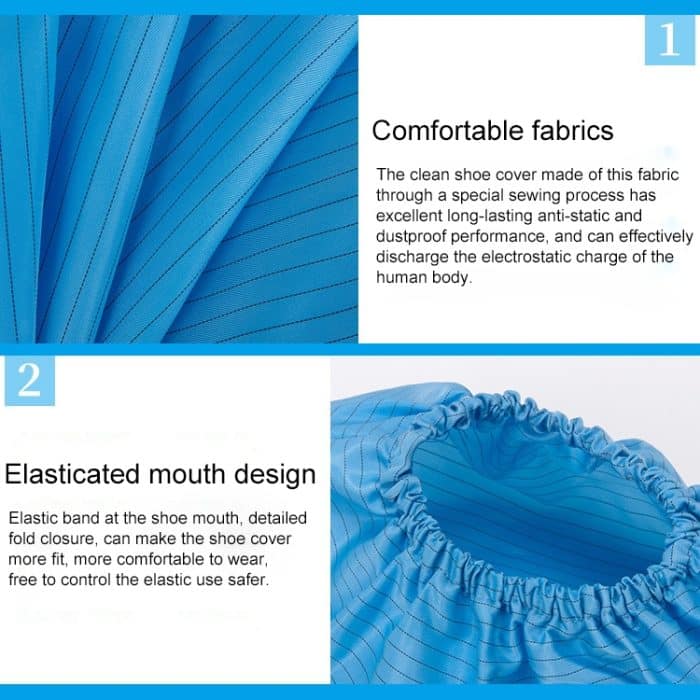 2 Sätze Antistatische gestreifte Schuhabdeckung, Größe: Freie Größe – Bild 7