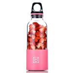 Bingo 500 ml Mini tragbarer USB-wiederaufladbarer elektrischer Entsafter-Becher, Entsafter-Mixer, 22000 Umdrehungen pro Minute, 2 Blade Head Pink, 2 Blade Head Green, 2 Blade Head Blue, 2 Blade Head Purple, 2 Blade Head Red – Bild 2