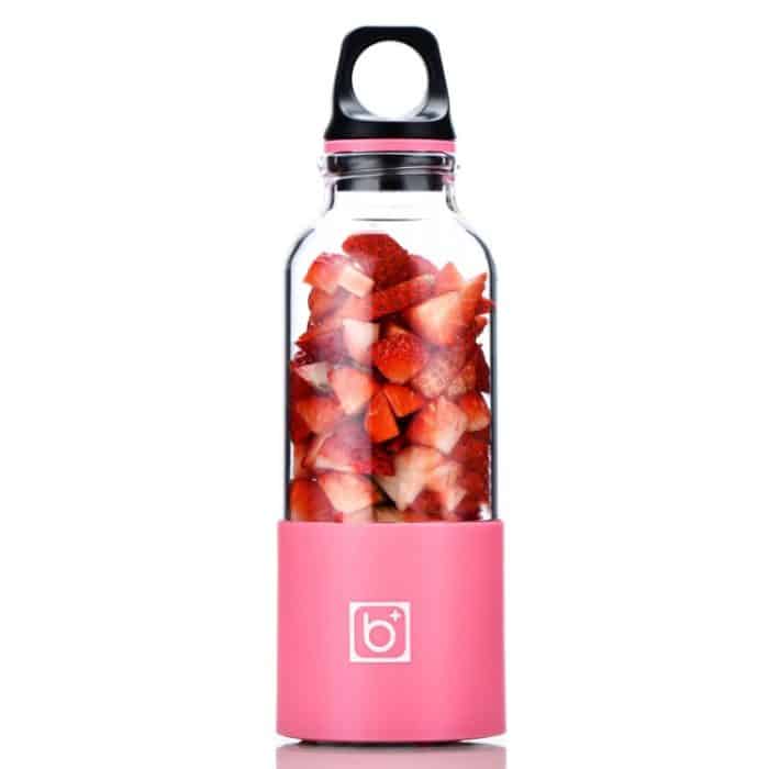 Bingo 500 ml Mini tragbarer USB-wiederaufladbarer elektrischer Entsafter-Becher, Entsafter-Mixer, 22000 Umdrehungen pro Minute, 2 Blade Head Pink, 2 Blade Head Green, 2 Blade Head Blue, 2 Blade Head Purple, 2 Blade Head Red – Bild 2