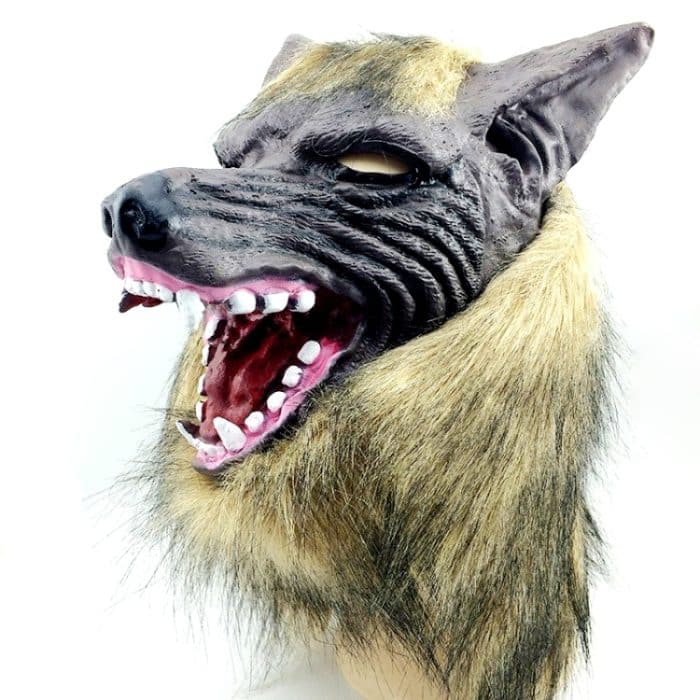 Halloween-Maske Latex Wolf Kopf Kappe Halloween Festival Party Phantasie Maskerade Masken – Bild 3