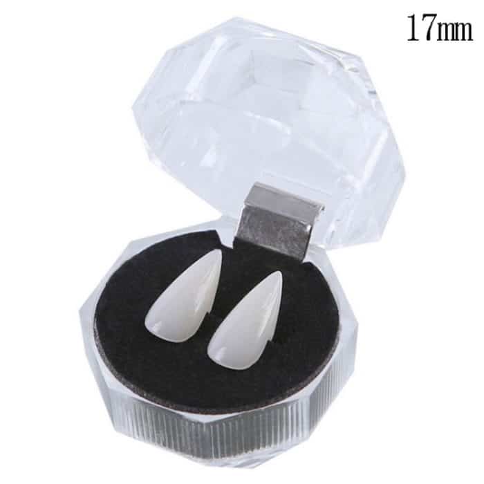 1 Paar 17mm Halloween Party Zahnersatz Requisiten Vampir Zombie Devil Fangs Zähne – Bild 2