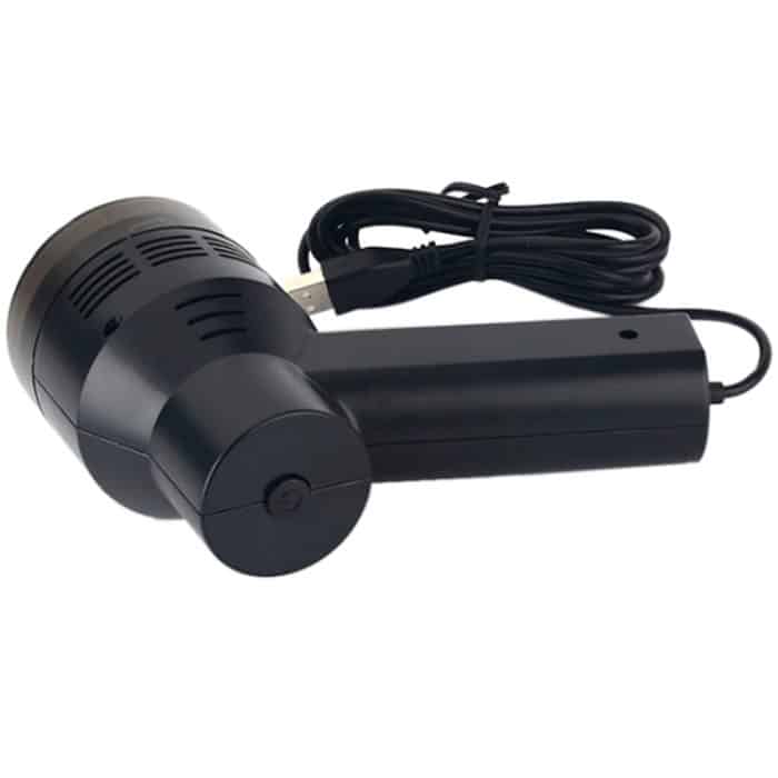 HK-6019A 3,5 W tragbarer USB Leistungsstarker Saugreiniger Computertastatur Bürstendüse Staubabscheider Handsauger-Reinigungskit zum Reinigen von Laptop-PCs / Haustieren, USB-Kabellänge: 1,8 m, DC 5 V (schwarz) – Bild 4