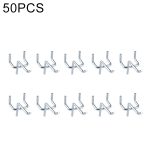 50 PCS Supermarkt Bekleidungsgeschäft Pegboard Slat Wandhaken Regal Lochplatte, Lochabstand: 2,5 cm, Länge: 5 cm, Drahtdurchmesser: 3,3 mm – Bild 2