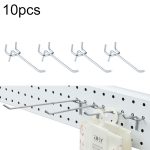 50 PCS Supermarkt Bekleidungsgeschäft Pegboard Slat Wandhaken Regal Lochplatte, Lochabstand: 2,5 cm, Länge: 10 cm, Drahtdurchmesser: 3,3 mm