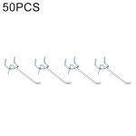 50 PCS Supermarkt Bekleidungsgeschäft Pegboard Slat Wandhaken Regal Lochplatte, Lochabstand: 2,5 cm, Länge: 10 cm, Drahtdurchmesser: 3,3 mm – Bild 2