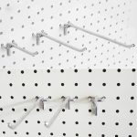 50 PCS Supermarkt Bekleidungsgeschäft Pegboard Slat Wandhaken Regal Lochplatte, Lochabstand: 2,5 cm, Länge: 15 cm, Drahtdurchmesser: 3,3 mm – Bild 4