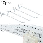 50 PCS Supermarkt Bekleidungsgeschäft Pegboard Slat Wandhaken Regal Lochplatte, Lochabstand: 2,5 cm, Länge: 20 cm, Drahtdurchmesser: 3,3 mm