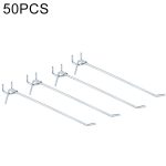 50 PCS Supermarkt Bekleidungsgeschäft Pegboard Slat Wandhaken Regal Lochplatte, Lochabstand: 2,5 cm, Länge: 20 cm, Drahtdurchmesser: 3,3 mm – Bild 2