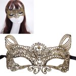 Halloween Maskerade Party Tanz Sexy Lady Bronzing Lace Cat King Maske, Bronzing Cat King