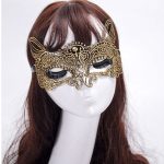 Halloween Maskerade Party Tanz Sexy Lady Bronzing Lace Cat King Maske, Bronzing Cat King – Bild 5