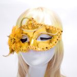 Halloween Maskerade Party Tanz Plating Seite Blume Feder Venedig Prinzessin Maske, Flower Feather