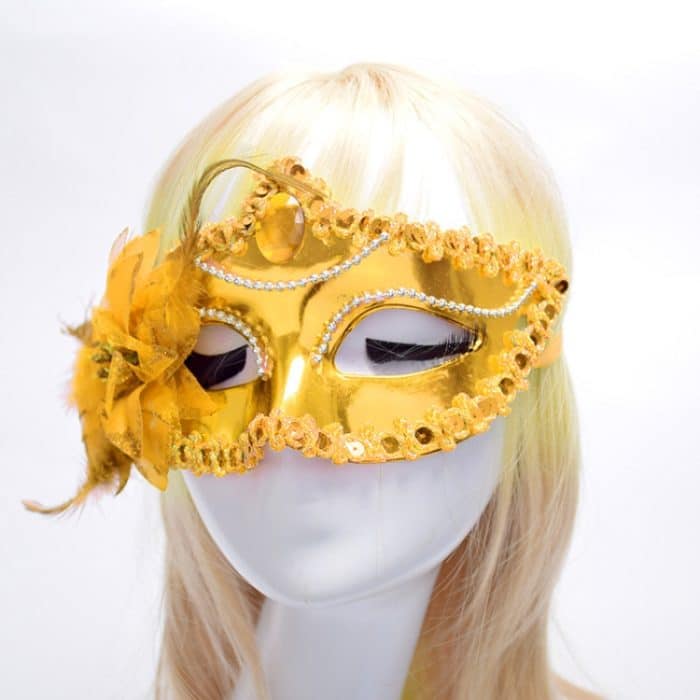 Halloween Maskerade Party Tanz Plating Seite Blume Feder Venedig Prinzessin Maske, Flower Feather – Bild 1
