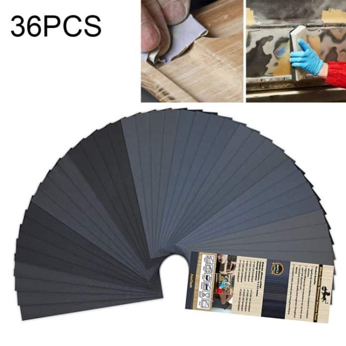 HC6001.jpg 36 PCS LANHU Grit 400-3000 Nass- und Trockenpolierschleifpapier , Größe: 22,9 x 9,1 cm – Bild 1