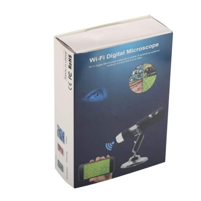 50X ~ 1000X Lupe HD-Bildsensor 1920x1080P USB WiFi Digitalmikroskop mit 8 LEDs und professionellem Ständer – Bild 5