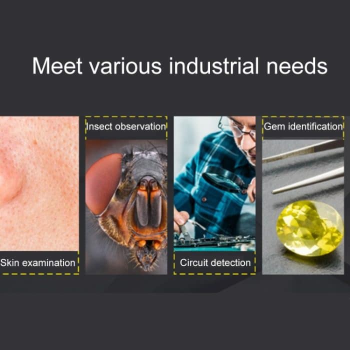 50X ~ 1000X Lupe HD-Bildsensor 1920x1080P USB WiFi Digitalmikroskop mit 8 LEDs und professionellem Ständer – Bild 9