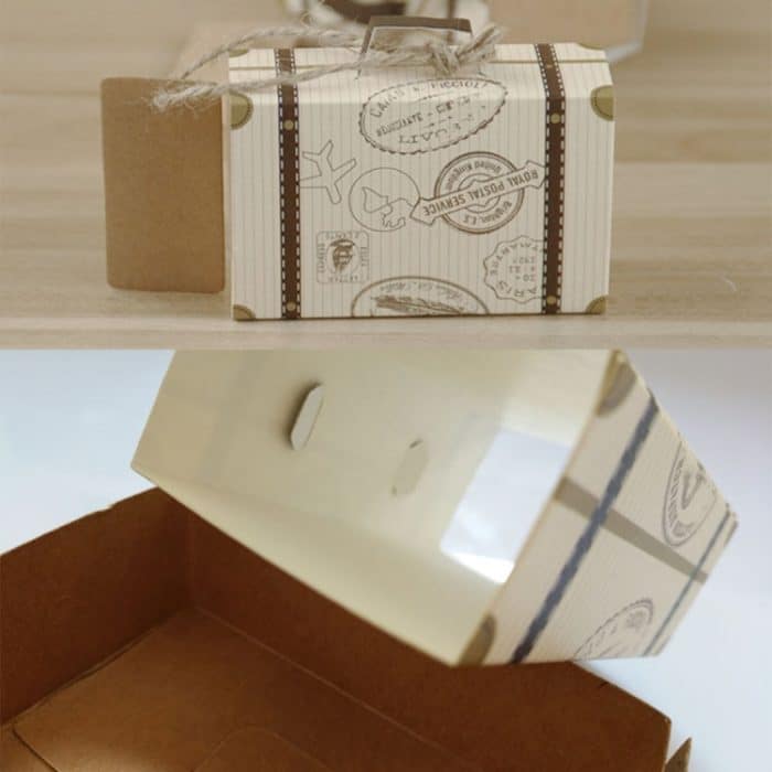 100 PCS Originalität Hochzeit Mini Koffer Zuckerdose, Größe: 8 * 5 * 2,5 cm – Bild 3