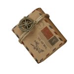 100 Stück europäische Hochzeits-Zuckerbox im Retro-Stil aus Kraftpapier mit Briefmuster, Größe: 6 x 3,5 x 4,5 cm, Earth shaped, Compass shapped – Bild 2