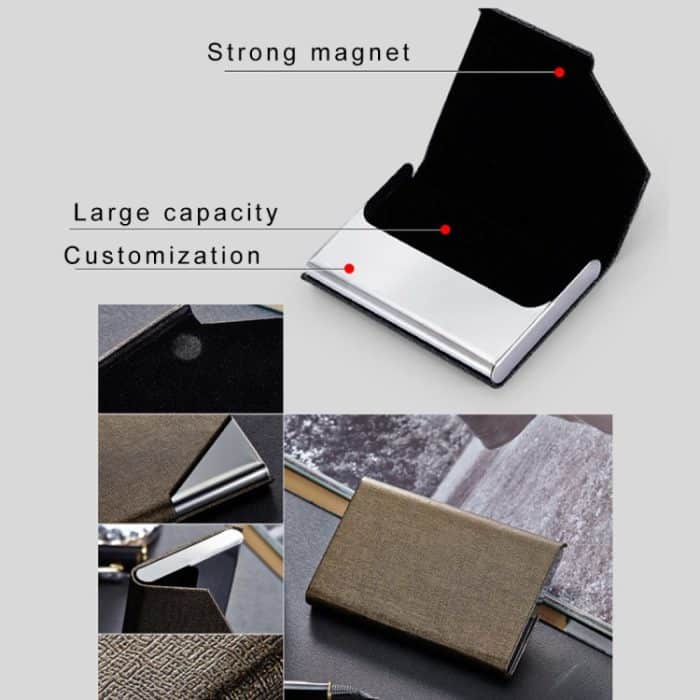 2 PCS Oracle Knochentextur Visitenkartenhalter Brieftasche Kreditkarten-ID Fallhalter, zufällige Farbe – Bild 4