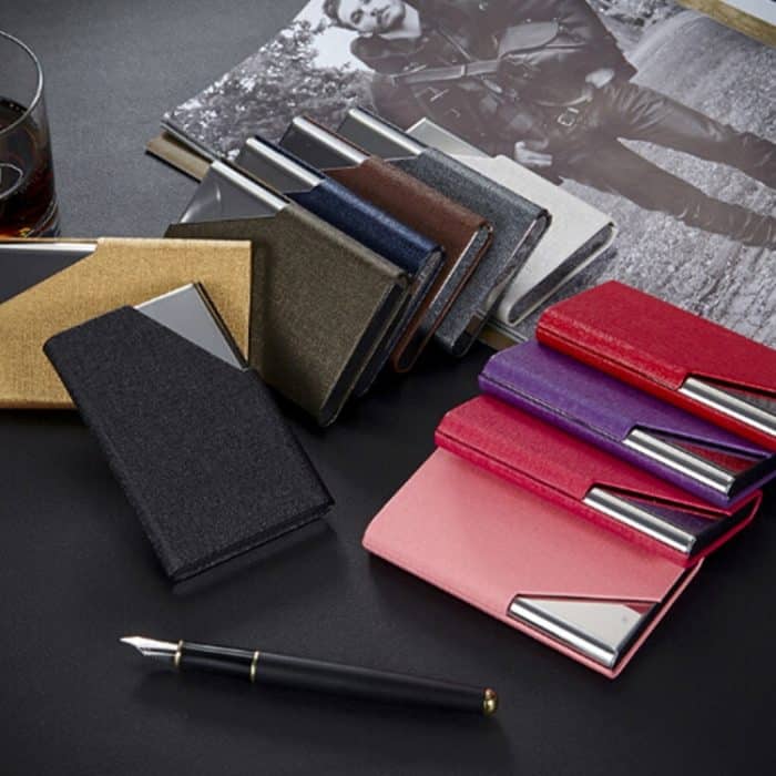 2 PCS Oracle Knochentextur Visitenkartenhalter Brieftasche Kreditkarten-ID Fallhalter, zufällige Farbe – Bild 6