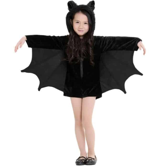HC6230.jpg Halloween-Kostüm Kinder und Frauen Fledermaus Vampir Kleidung Bühnenperformance Cosplay Kleidung, Größe: S, Büste: 82 cm, Kleidung lang: 62 cm, empfohlene Größe: 120-135 cm – Bild 1
