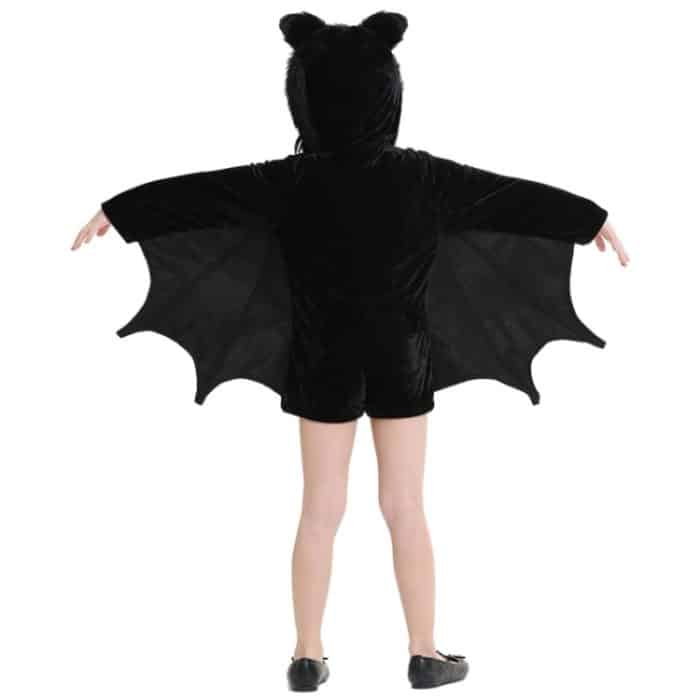 Halloween-Kostüm Kinder und Frauen Fledermaus Vampir Kleidung Bühnenperformance Cosplay Kleidung, Größe: S, Büste: 82 cm, Kleidung lang: 62 cm, empfohlene Größe: 120-135 cm – Bild 3