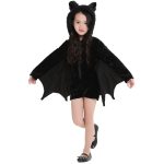 Halloween-Kostüm Kinder und Frauen Fledermaus Vampir Kleidung Bühnenperformance Cosplay Kleidung, Größe: S, Büste: 82 cm, Kleidung lang: 62 cm, empfohlene Größe: 120-135 cm – Bild 4
