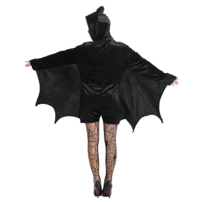Halloween-Kostüm Kinder und Frauen Fledermaus Vampir Kleidung Bühnenperformance Cosplay Kleidung, Größe: L, Büste: 94 cm, Kleidung lang: 73 cm, empfohlene Höhe: 150-160 cm – Bild 3