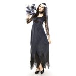 Halloween Kostüm Frauen Spitze Chiffon Schwarzes Kleid Ghost Bride Kleidung Cosplay Spiel Uniformen, Größe: M, Brustumfang: 76 cm, Taille: 70 cm, Kleidung lang: 141 cm – Bild 5