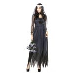 Halloween-Kostüm Damen Spitze Chiffon Schwarzes Kleid Ghost Bride Kleidung Cosplay Spieluniformen, Größe: L, Brustumfang: 80 cm, Taille: 72 cm, Kleidung lang: 143 cm – Bild 2