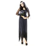 Halloween-Kostüm Damen Spitze Chiffon Schwarzes Kleid Ghost Bride Kleidung Cosplay Spieluniformen, Größe: L, Brustumfang: 80 cm, Taille: 72 cm, Kleidung lang: 143 cm – Bild 3