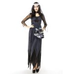 Halloween-Kostüm Damen Spitze Chiffon Schwarzes Kleid Ghost Bride Kleidung Cosplay Spieluniformen, Größe: L, Brustumfang: 80 cm, Taille: 72 cm, Kleidung lang: 143 cm – Bild 4
