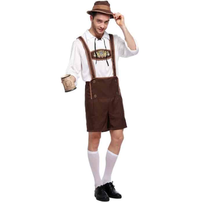 HC6271.jpg Halloween Kostüm Männer Bier Kostüm Oktoberfest Anzüge England Style Bühnenperformance Cosplay Kleidung, Größe: XL, Brust: 110 cm, Taille: 103 cm, Kleidung Länge: 71 cm, Lange Hose: 51 cm – Bild 1