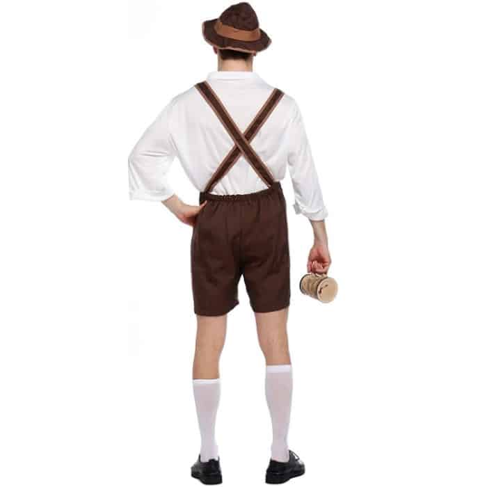 Halloween Kostüm Männer Bier Kostüm Oktoberfest Anzüge England Style Bühnenperformance Cosplay Kleidung, Größe: XL, Brust: 110 cm, Taille: 103 cm, Kleidung Länge: 71 cm, Lange Hose: 51 cm – Bild 5