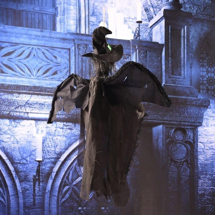 Fliegender hängender Geist mit gruseligem Sound und Bewegung für Halloween-Dekorationen, Hanging Ghost(Black), Hanging Ghost(Grey), Hanging Ghost(White) – Bild 5