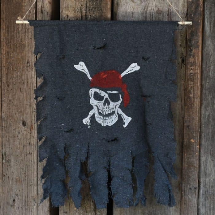 Halloween-Dekoration Jolly Roger Skull Banner Piratenflagge Partyzubehör, große Größe: 76 x 90 cm – Bild 2