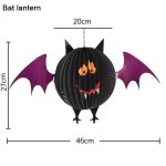 3 PCS / Set Kreative lustige Halloween Ghost Bats Spider Anhänger Papierdekoration und Requisiten Horror – Bild 3